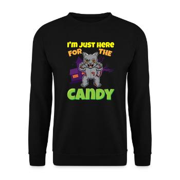 Je suis juste ici pour la bête d’Halloween effrayante de bonbons - Sweat-shirt Unisexe - noir - Devant - Alina (178cm) & Michal (187cm)