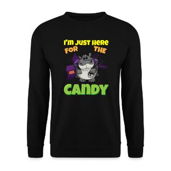 Je suis juste ici pour la bête d’Halloween effrayante de bonbons - Sweat-shirt Unisexe - noir - Devant - Alina (178cm) & Michal (187cm)