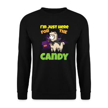 Je suis juste ici pour la bête d’Halloween effrayante de bonbons - Sweat-shirt Unisexe - noir - Devant - Alina (178cm) & Michal (187cm)