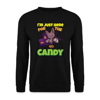 Je suis juste ici pour la bête d’Halloween effrayante de bonbons - Sweat-shirt Unisexe - noir - Devant - Alina (178cm) & Michal (187cm)