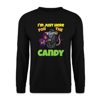 Je suis juste ici pour la bête d’Halloween effrayante de bonbons - Sweat-shirt Unisexe - noir - Devant - Alina (178cm) & Michal (187cm)