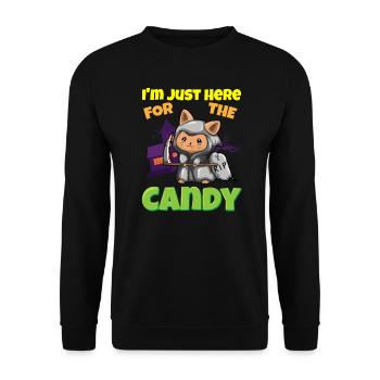 Je suis juste ici pour la bête d’Halloween effrayante de bonbons - Sweat-shirt Unisexe - noir - Devant - Alina (178cm) & Michal (187cm)