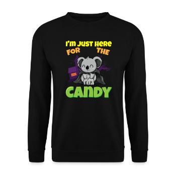 I'm Just Here For The Candy Scary Halloween Beast - Unisex Pullover - Schwarz - Vorne - Alina (178cm) & Michal (187cm)