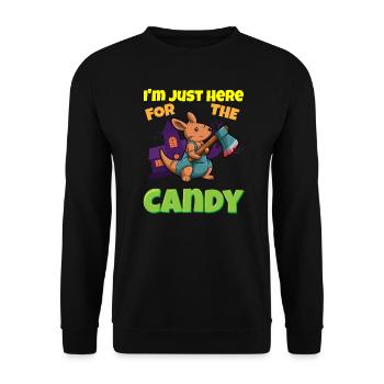 I'm Just Here For The Candy Scary Halloween Beast - Unisex Pullover - Schwarz - Vorne - Alina (178cm) & Michal (187cm)