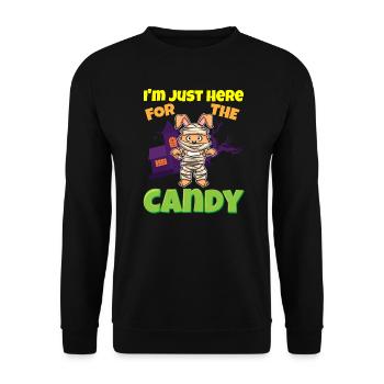 Je suis juste ici pour la bête d’Halloween effrayante de bonbons - Sweat-shirt Unisexe - noir - Devant - Alina (178cm) & Michal (187cm)