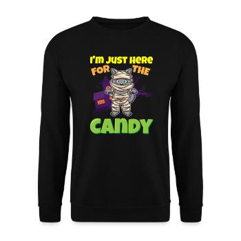 Je suis juste ici pour la bête d’Halloween effrayante de bonbons - Sweat-shirt Unisexe - noir - Devant - Alina (178cm) & Michal (187cm)