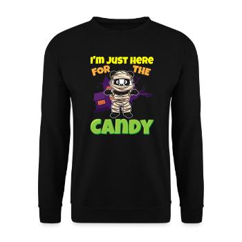 I'm Just Here For The Candy Scary Halloween Beast - Unisex Pullover - Schwarz - Vorne - Alina (178cm) & Michal (187cm)