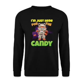 Je suis juste ici pour la bête d’Halloween effrayante de bonbons - Sweat-shirt Unisexe - noir - Devant - Alina (178cm) & Michal (187cm)