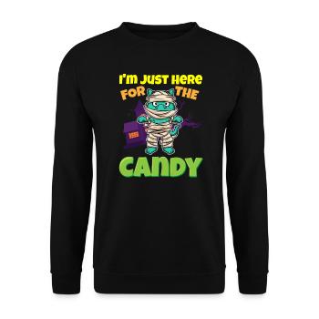 Je suis juste ici pour la bête d’Halloween effrayante de bonbons - Sweat-shirt Unisexe - noir - Devant - Alina (178cm) & Michal (187cm)