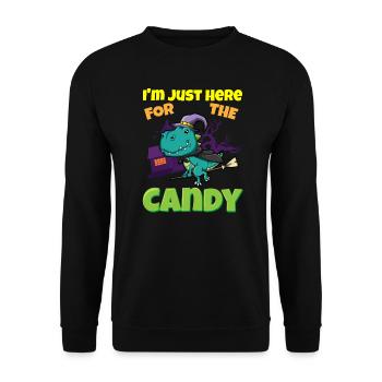 Je suis juste ici pour la bête d’Halloween effrayante de bonbons - Sweat-shirt Unisexe - noir - Devant - Alina (178cm) & Michal (187cm)