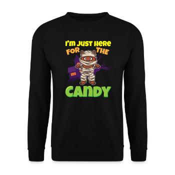 I'm Just Here For The Candy Scary Halloween Beast - Unisex Pullover - Schwarz - Vorne - Alina (178cm) & Michal (187cm)