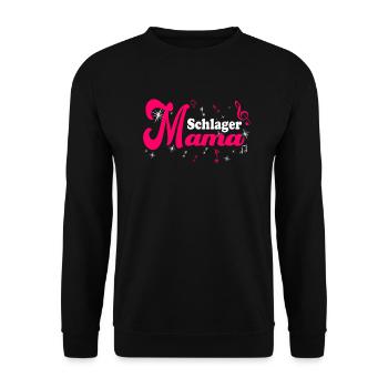 Schlager Mama Costume Schlager Party Outfit - Unisex Sweatshirt - black - Front - Alina (178cm) & Michal (187cm)