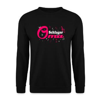 Schlager Grandma Costume Schlager Party Outfit - Unisex Sweatshirt - black - Front - Alina (178cm) & Michal (187cm)