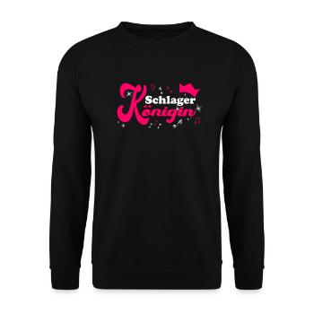 Schlager Queen Costume Schlager Party Outfit - Unisex Sweatshirt - black - Front - Alina (178cm) & Michal (187cm)