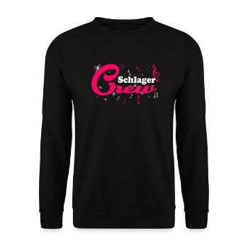Schlager Crew Costume Schlager Party Outfit - Unisex Sweatshirt - black - Front - Alina (178cm) & Michal (187cm)