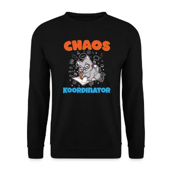 Chaos Koordinator Erzieher Kindergarten Erzieherin - Unisex Pullover - Schwarz - Vorne - Alina (178cm) & Michal (187cm)