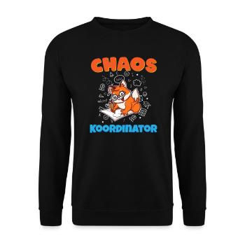 Chaos Koordinator Erzieher Kindergarten Erzieherin - Unisex Pullover - Schwarz - Vorne - Alina (178cm) & Michal (187cm)