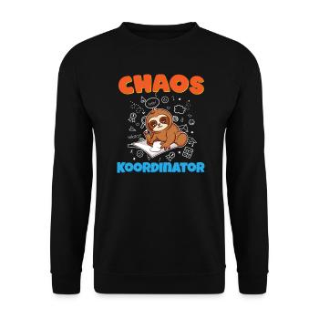 Chaos Coordinator Educator Kindergarten Educator - Unisex Sweatshirt - black - Front - Alina (178cm) & Michal (187cm)