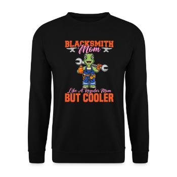 La mère forgeron aime une maman régulière mais plus cool - Sweat-shirt Unisexe - noir - Devant - Alina (178cm) & Michal (187cm)