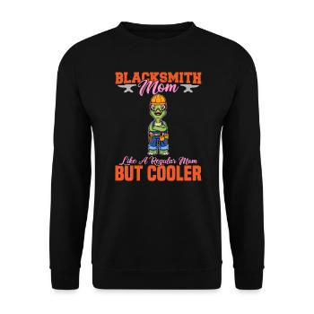 La mère forgeron aime une maman régulière mais plus cool - Sweat-shirt Unisexe - noir - Devant - Alina (178cm) & Michal (187cm)