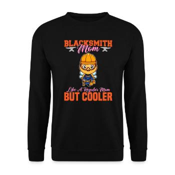 La mère forgeron aime une maman régulière mais plus cool - Sweat-shirt Unisexe - noir - Devant - Alina (178cm) & Michal (187cm)