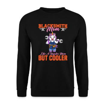 La mère forgeron aime une maman régulière mais plus cool - Sweat-shirt Unisexe - noir - Devant - Alina (178cm) & Michal (187cm)