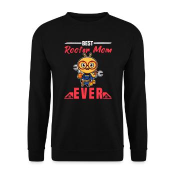 Best Roofer Mom Ever Roofing Crafts Mother - Unisex Pullover - Schwarz - Vorne - Alina (178cm) & Michal (187cm)