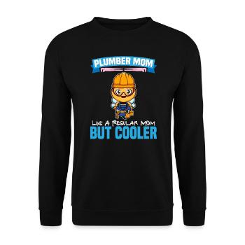 Maman plombière comme une maman régulière mais plus cool - Sweat-shirt Unisexe - noir - Devant - Alina (178cm) & Michal (187cm)