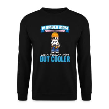 Maman plombière comme une maman régulière mais plus cool - Sweat-shirt Unisexe - noir - Devant - Alina (178cm) & Michal (187cm)