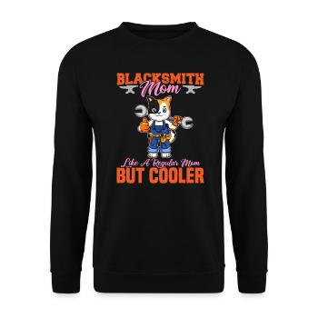 Blacksmith Mom Like A Regualr Mom But Cooler - Unisex Sweatshirt - black - Front - Alina (178cm) & Michal (187cm)