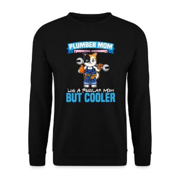 Maman plombière comme une maman régulière mais plus cool - Sweat-shirt Unisexe - noir - Devant - Alina (178cm) & Michal (187cm)