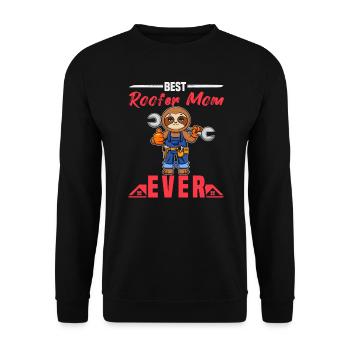 Meilleure maman couvreuse de tous les temps Artisanat de toiture Mère - Sweat-shirt Unisexe - noir - Devant - Alina (178cm) & Michal (187cm)