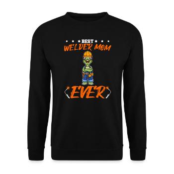 Best Welder Mom Ever Metal Work Crafts Mother - Unisex Sweatshirt - black - Front - Alina (178cm) & Michal (187cm)
