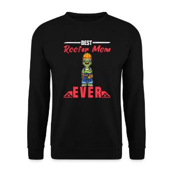 Meilleure maman couvreuse de tous les temps Artisanat de toiture Mère - Sweat-shirt Unisexe - noir - Devant - Alina (178cm) & Michal (187cm)