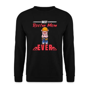 Meilleure maman couvreuse de tous les temps Artisanat de toiture Mère - Sweat-shirt Unisexe - noir - Devant - Alina (178cm) & Michal (187cm)