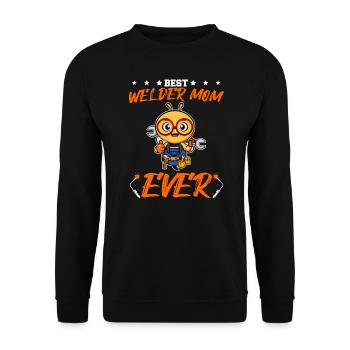 Best Welder Mom Ever Metal Work Crafts Mother - Unisex Sweatshirt - black - Front - Alina (178cm) & Michal (187cm)