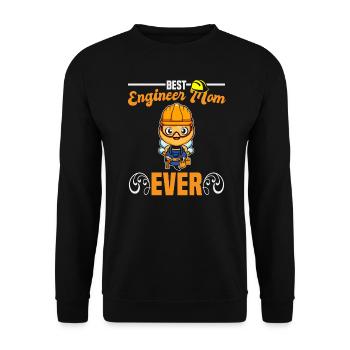 Best Engineer Mom Ever Construction Worker Mommy - Unisex Sweatshirt - black - Front - Alina (178cm) & Michal (187cm)