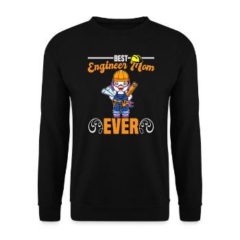 Best Engineer Mom Ever Construction Worker Mommy - Unisex Sweatshirt - black - Front - Alina (178cm) & Michal (187cm)