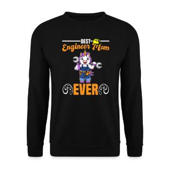 Best Engineer Mom Ever Construction Worker Mommy - Unisex Sweatshirt - black - Front - Alina (178cm) & Michal (187cm)
