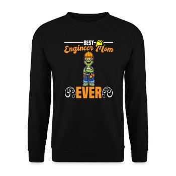 Best Engineer Mom Ever Construction Worker Mommy - Unisex Sweatshirt - black - Front - Alina (178cm) & Michal (187cm)