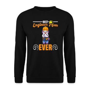 Best Engineer Mom Ever Construction Worker Mommy - Unisex Sweatshirt - black - Front - Alina (178cm) & Michal (187cm)