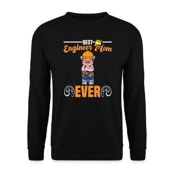 Best Engineer Mom Ever Construction Worker Mommy - Unisex Sweatshirt - black - Front - Alina (178cm) & Michal (187cm)