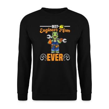 Best Engineer Mom Ever Construction Worker Mommy - Unisex Sweatshirt - black - Front - Alina (178cm) & Michal (187cm)
