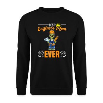 Best Engineer Mom Ever Construction Worker Mommy - Unisex Sweatshirt - black - Front - Alina (178cm) & Michal (187cm)