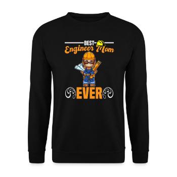 Best Engineer Mom Ever Construction Worker Mommy - Unisex Sweatshirt - black - Front - Alina (178cm) & Michal (187cm)