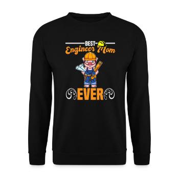 Best Engineer Mom Ever Construction Worker Mommy - Unisex Sweatshirt - black - Front - Alina (178cm) & Michal (187cm)