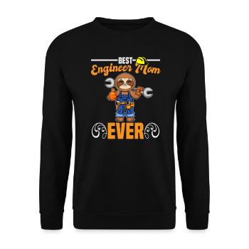 Best Engineer Mom Ever Construction Worker Mommy - Unisex Sweatshirt - black - Front - Alina (178cm) & Michal (187cm)