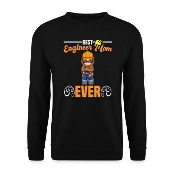 Best Engineer Mom Ever Construction Worker Mommy - Unisex Sweatshirt - black - Front - Alina (178cm) & Michal (187cm)