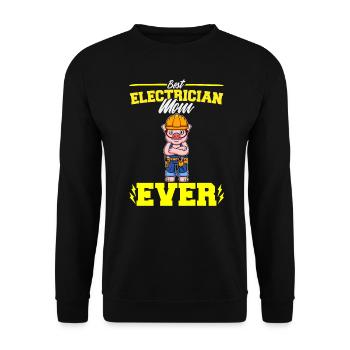 Best Electrician Mom Ever Electronic Technician - Unisex Sweatshirt - black - Front - Alina (178cm) & Michal (187cm)