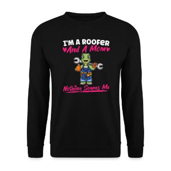 Je suis couvreur et maman rien ne me fait peur - Sweat-shirt Unisexe - noir - Devant - Alina (178cm) & Michal (187cm)